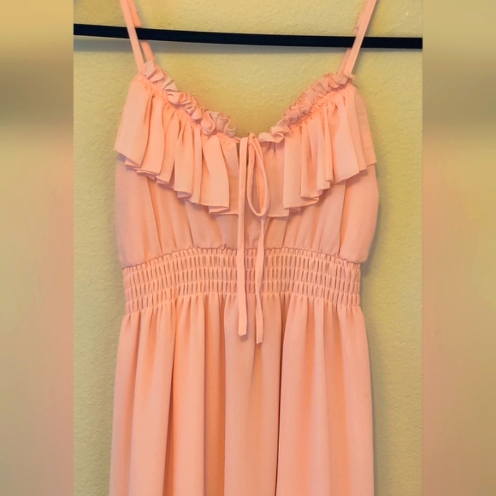 Cute Pink Ruffle Dress